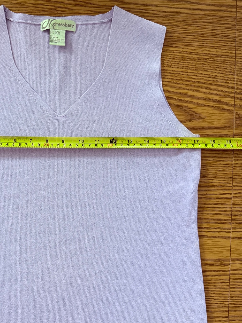 Dress Barn Light Lilac Career Layering Sleeveless Top, Stretchy - Picture 7 of 9